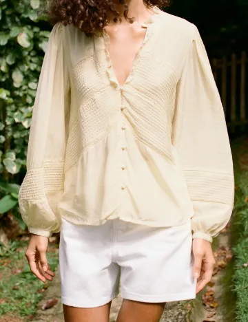 Pantaloni scurti Zara, alb
