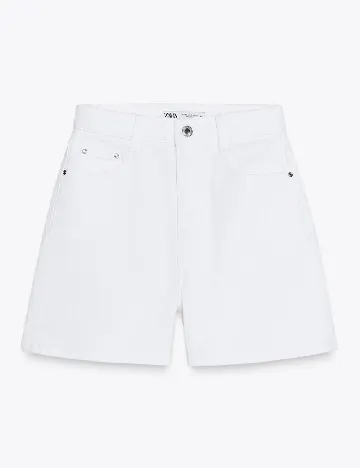 Pantaloni scurti Zara, alb