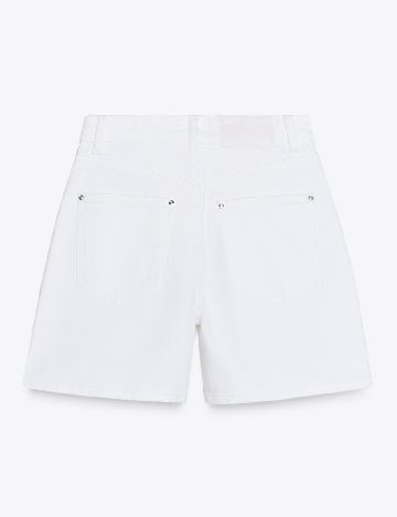 Pantaloni scurti Zara, alb