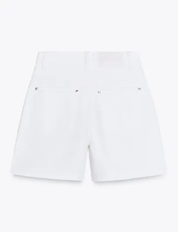 Pantaloni scurti Zara, alb