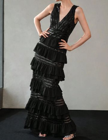 Rochie lunga MOTF, negru