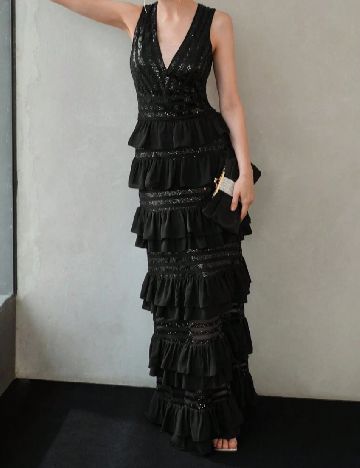 Rochie lunga MOTF, negru