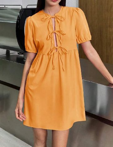 Rochie scurta SHEIN CURVE, portocaliu