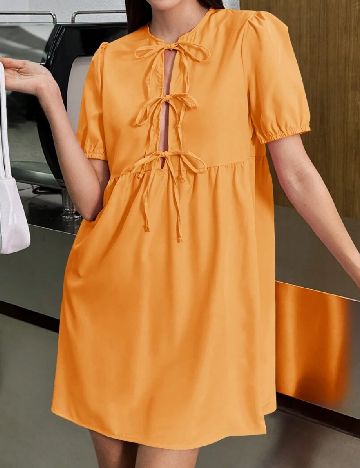 Rochie scurta SHEIN CURVE, portocaliu