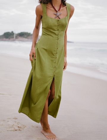 Rochie lunga Zara, verde