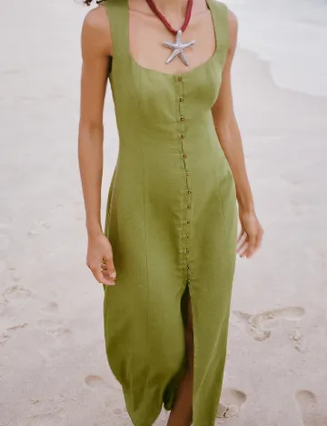 Rochie lunga Zara, verde