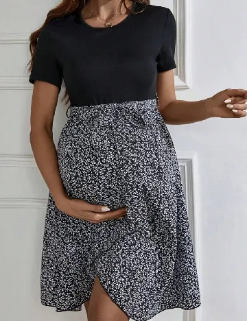 Rochie scurta SHEIN Maternity, negru