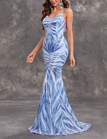 Rochie lunga Giffniseti, albastru