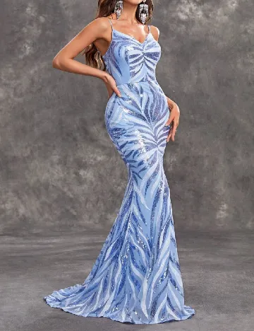 Rochie lunga Giffniseti, albastru