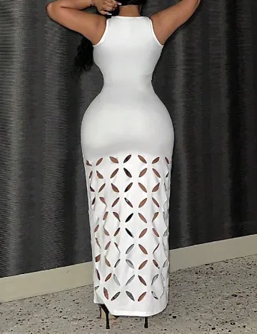 Rochie lunga SHEIN CURVE, alb