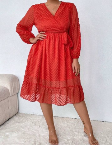 Rochie medie SHEIN CURVE, rosu