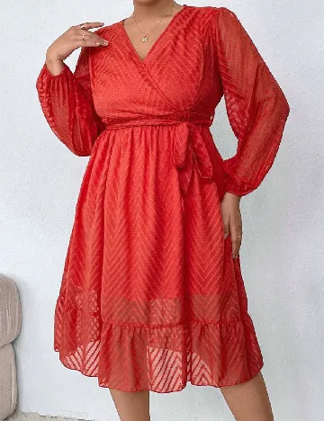 Rochie medie SHEIN CURVE, rosu