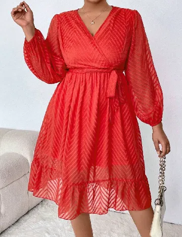 Rochie medie SHEIN CURVE, rosu
