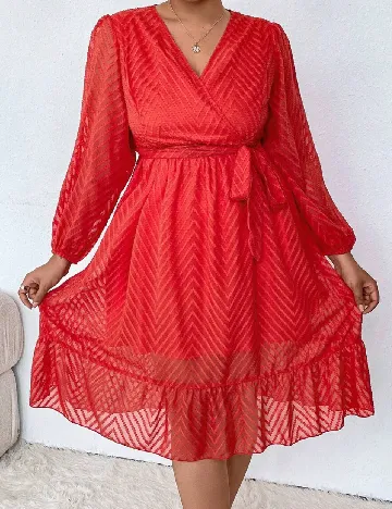 Rochie medie SHEIN CURVE, rosu