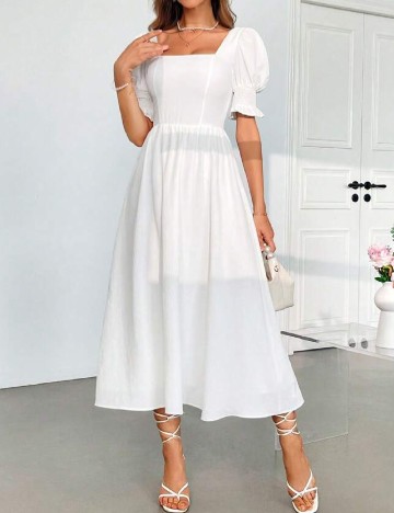 Rochie medie SHEIN, alb
