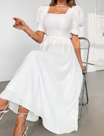 Rochie medie SHEIN, alb