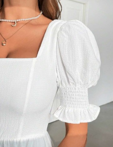 Rochie medie SHEIN, alb