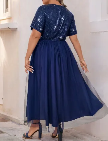 Rochie medie SHEIN CURVE, bleumarin