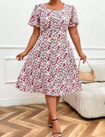 Rochie medie SHEIN CURVE, floral print