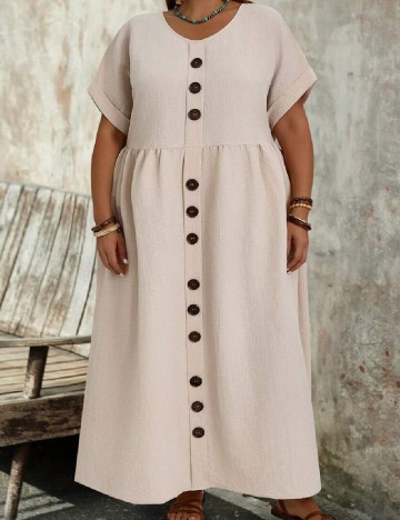 Rochie lunga SHEIN CURVE, crem