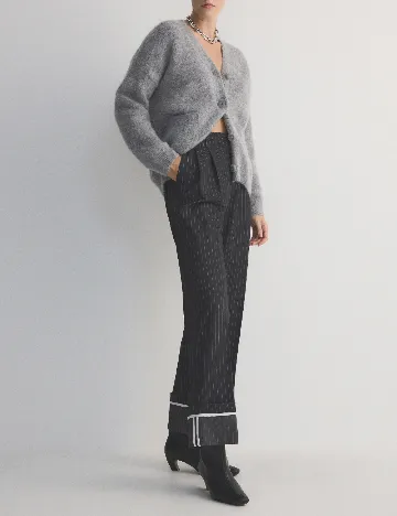 Pantaloni Reserved, gri inchis