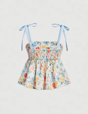 Top SHEIN, floral print