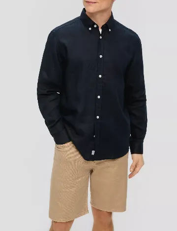 Camasa s.Oliver Plus Size Men, bleumarin inchis