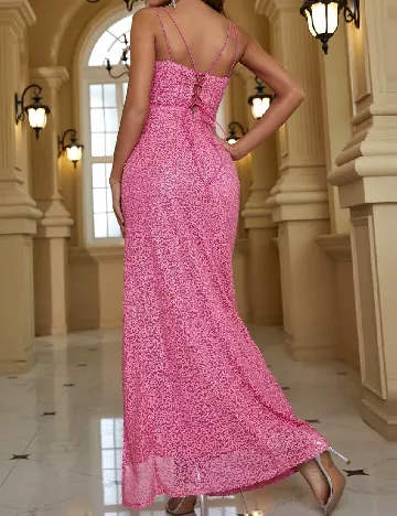 Rochie lunga Giffniseti, roz