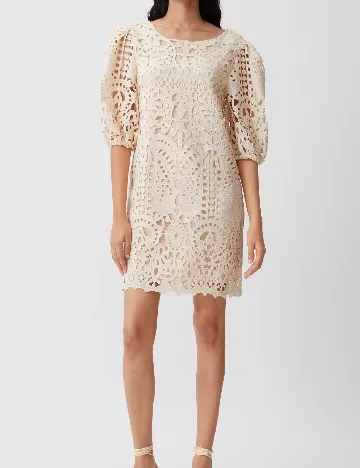 Rochie scurta Comma, crem
