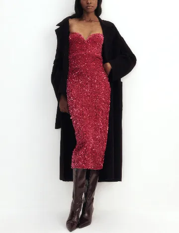 Rochie medie Reserved, roz