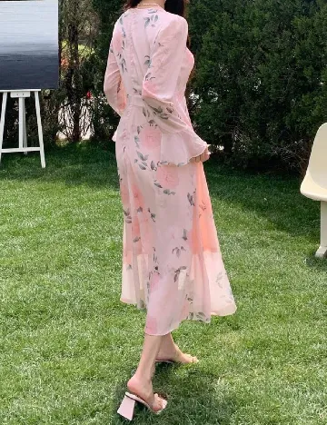 Rochie medie Dazy, roz