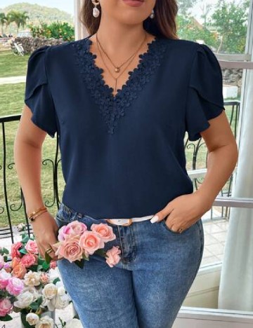 Bluza SHEIN CURVE, albastru