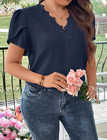 Bluza SHEIN CURVE, albastru