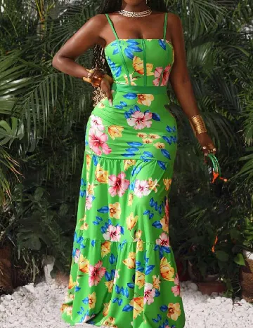 Rochie lunga SHEIN, verde