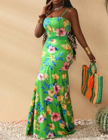 Rochie lunga SHEIN, verde