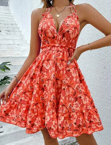 Rochie scurta SHEIN, portocaliu