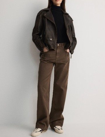 Jacheta Oversize Reserved, maro inchis