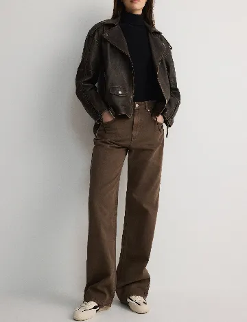 Jacheta Oversize Reserved, maro inchis
