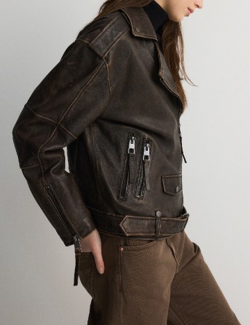 Jacheta Oversize Reserved, maro inchis