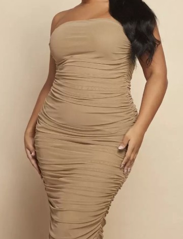 Rochie medie SHEIN CURVE, maro