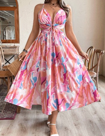 Rochie lunga SHEIN CURVE, roz
