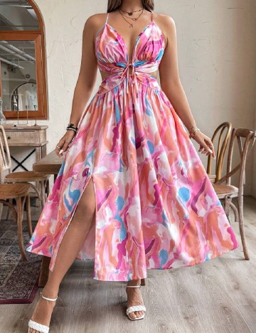 Rochie lunga SHEIN CURVE, roz