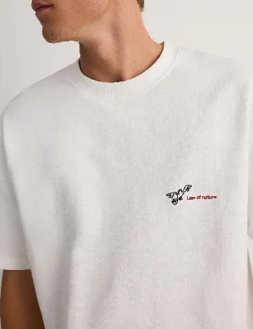 Tricou Oversize Reserved, ecru