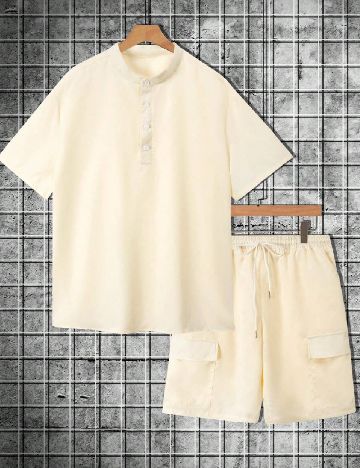 Compleu SHEIN Plus Size Men, crem