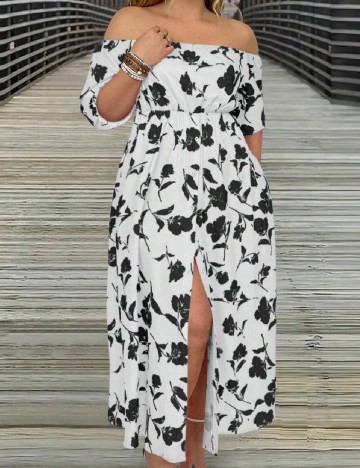 Rochie lunga SHEIN CURVE, alb