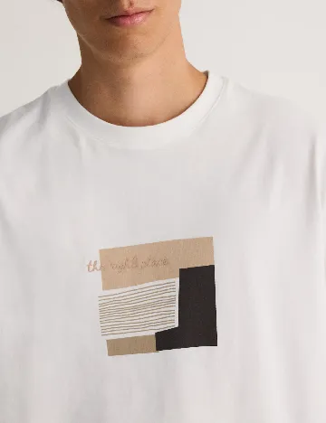 Tricou Reserved, ecru