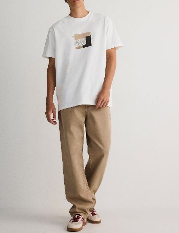 Tricou Reserved, ecru