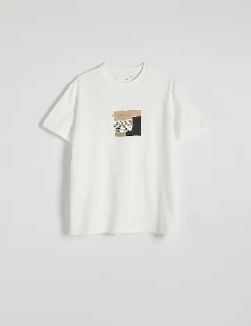 Tricou Reserved, ecru