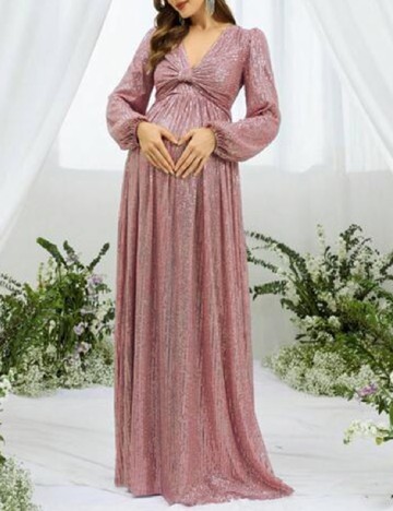 Rochie lunga Faeriesty Maternity, roz