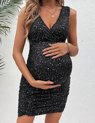 Rochie scurta SHEIN Maternity, negru